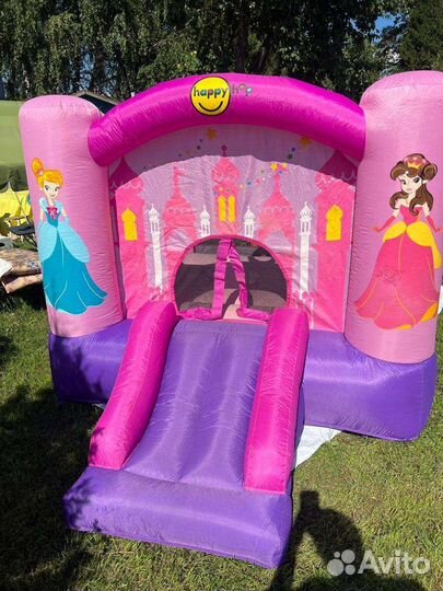Детский надувной батут с горкой