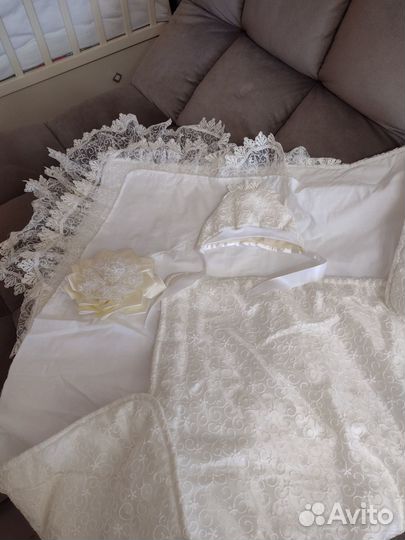 Конверт одеяло на выписку осень-весна