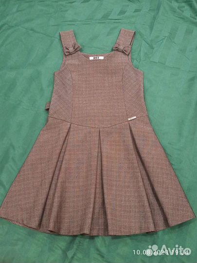 Школьная форма dusty, комплект 2 сарафана и юбка