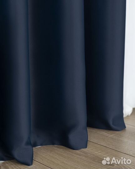 Шторы блэкаут марсель индиго готовые и на заказ