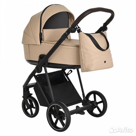 Roan Коляска 2 в1 Sol Кожа Caramel/Black