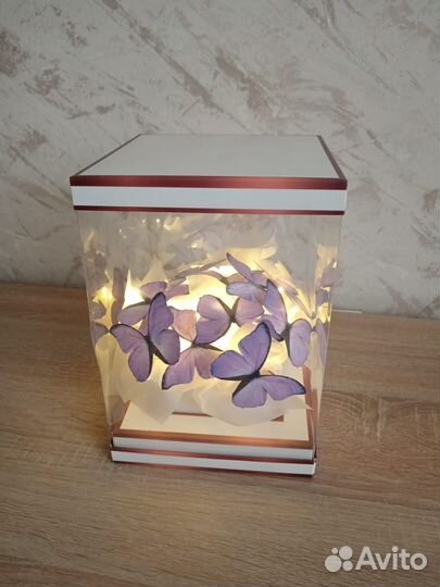 Светящиеся бабочки, букеты