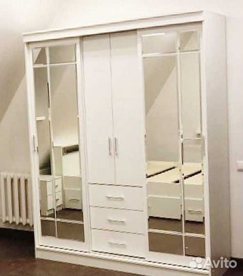 Шкаф-купе маэстро Ясень белый