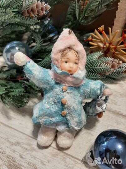 Ватные елочные игрушки