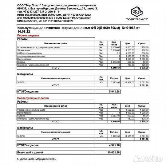 Форма для литья фл-2