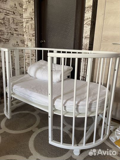 Кроватка трансформер с маятником 7в1