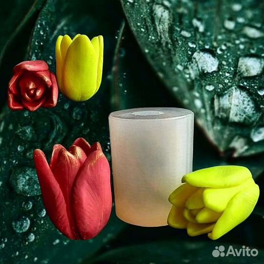 Силиконовая форма для шоколадных цветов