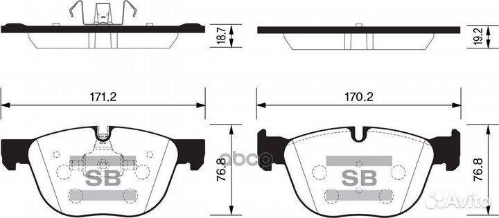 Колодки торм.дисковые Hi-Q BMW X5 07-09 (D1294)