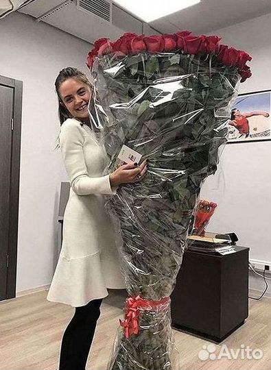 Розы высокие Доставка цветов