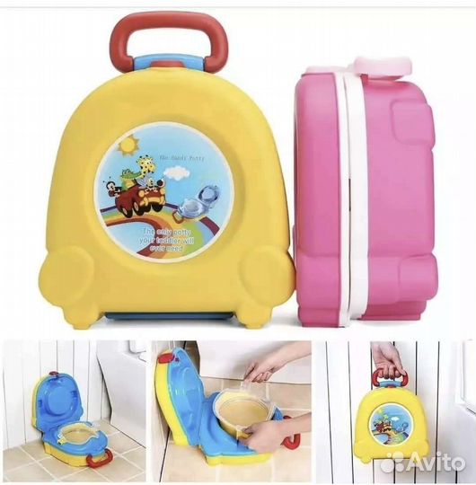 Портативный дорожный горшок. Чемоданчик. Новый