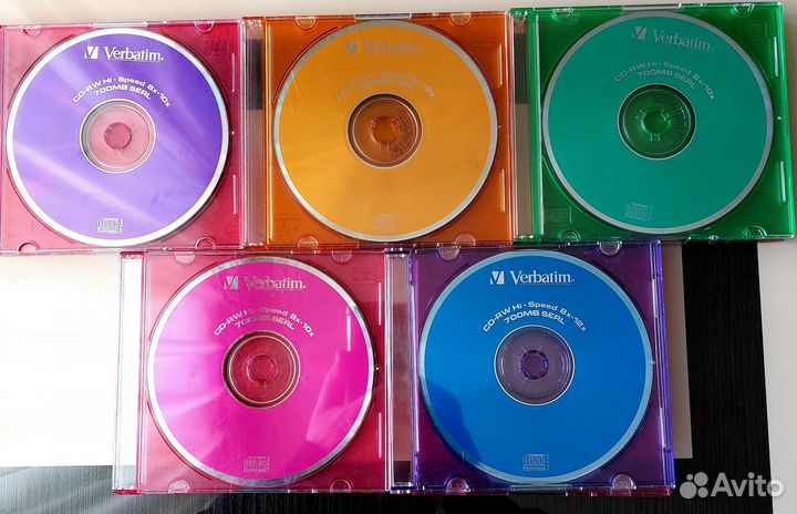 Перезаписываемые CD-RW 700mb TDK, Verbatim