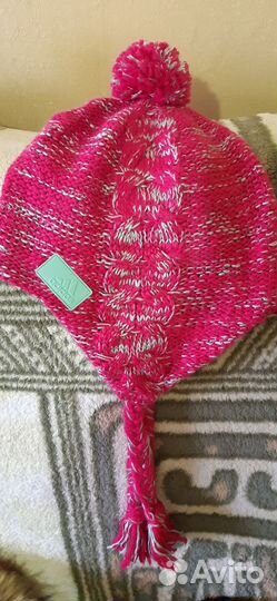 Шапка для девочки розовая Адидас