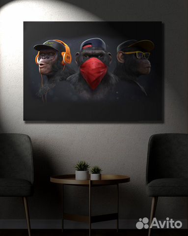 Картина 3 обезьяны