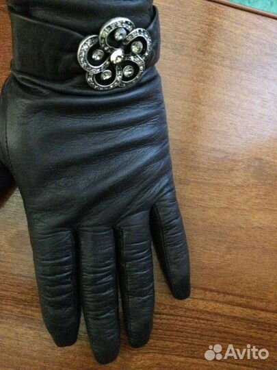 Перчатки женские кожаные 7 размер