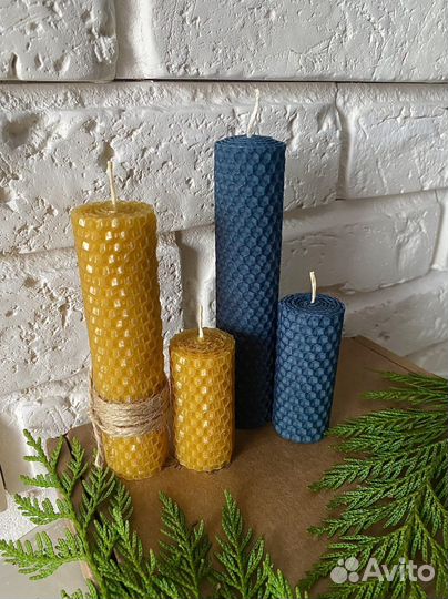 Набор: Свечи из вощины 3 штуки