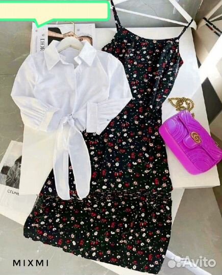 Двойка рубашка и сарафан