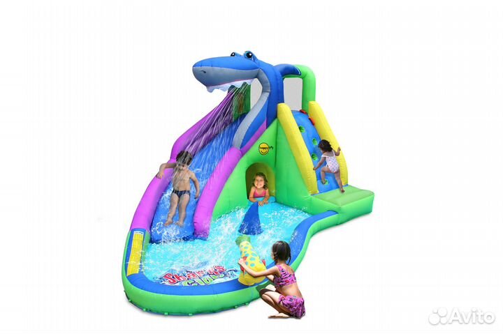 Надувная водная горка Happy Hop Акула 9417N