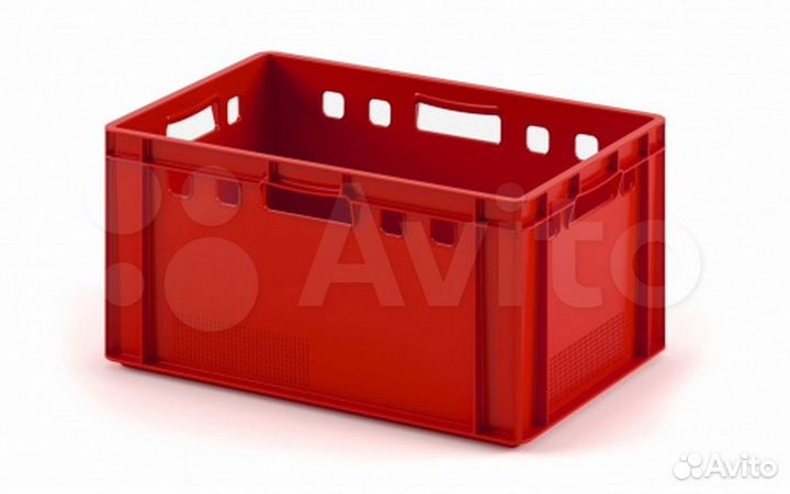 Пластиковый контейнер Е3 600х400х300 мм красный