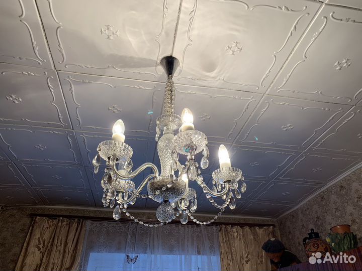 Люстра хрустальная. Чехословакия