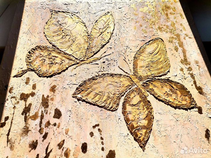 Интерьерная текстурная картина Бабочки