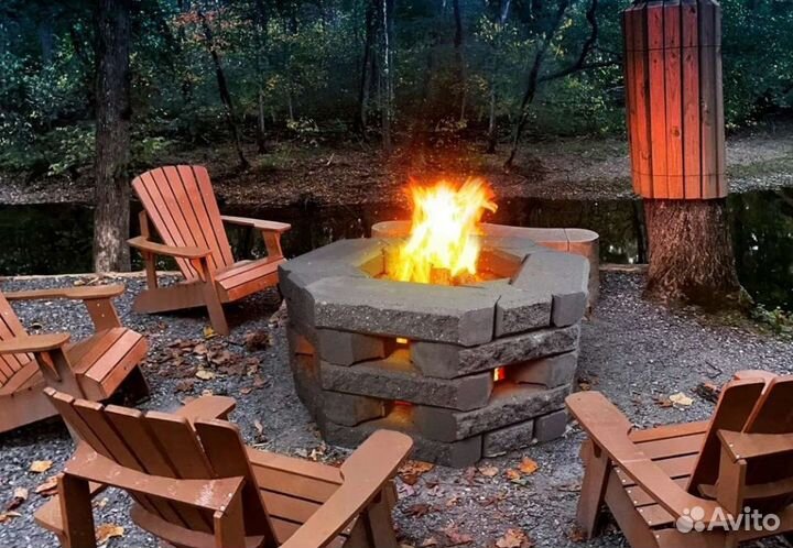 Костровая чаша из камня