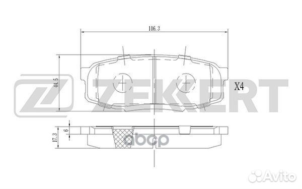 Колодки торм. диск. задн. Lexus LX 570 (URJ201)