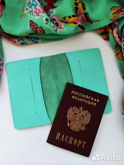 Набор с росписью из натуральной кожи