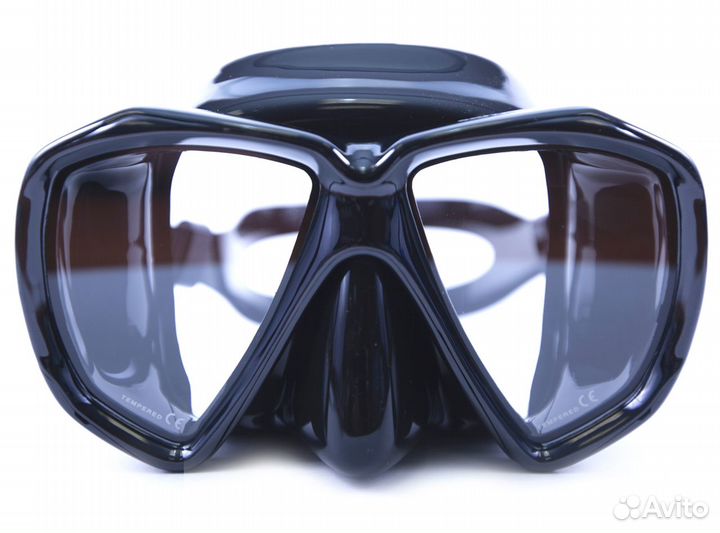 Маска Sargan Неман черный силикон прозрачные линзы