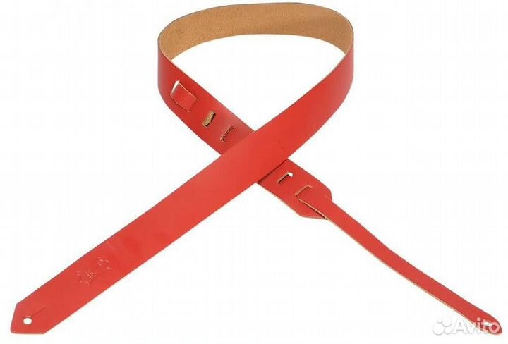 Кожанный гитарный ремень Levys M70 RED XL