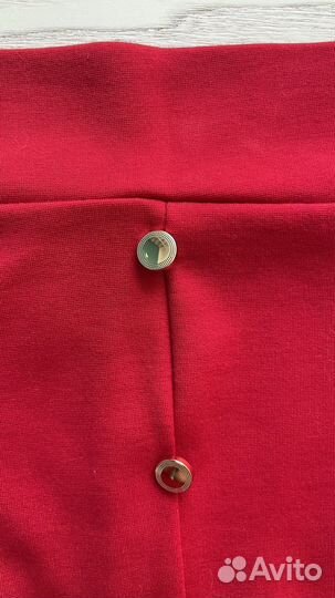 Платье красное трикотажное