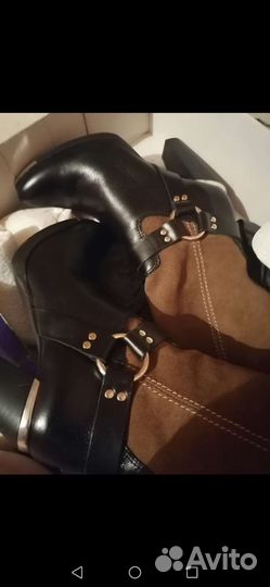 Казаки Ботфорты, Натуральная замша, Зима 38