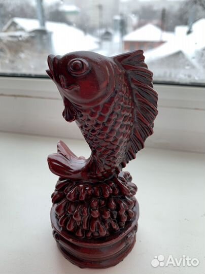 Статуэтка рыба «Карп» фэн-шуй красная