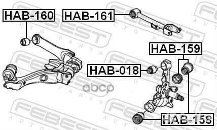 Сайлентблок задн подвески honda oddysey 04-13