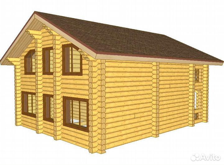 Домокомплект из оцилиндрованного бревна