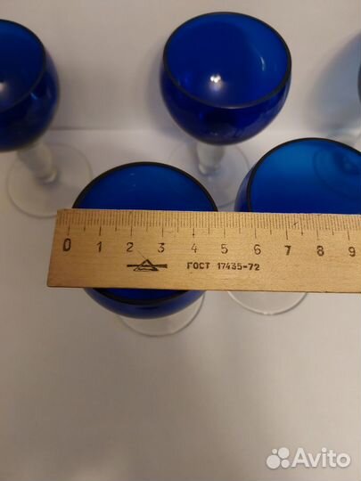 Рюмки синие кобальт СССР