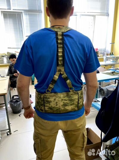Боевой пояс с баллистическим пакетом и лямками Бр1
