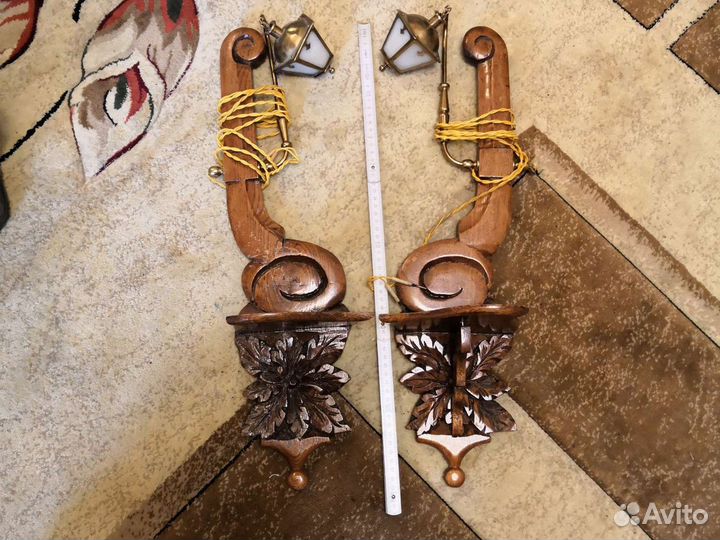 Бра, светильник. дерево. Авторские