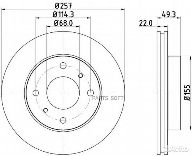 Nisshinbo ND2011K ND2011K диск тормозной передний\
