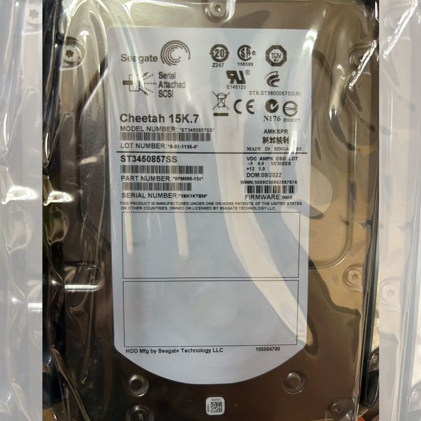 [ST3450857SS] Жесткий Диск Seagate 450gb Sas 3.5 St3450857ss
