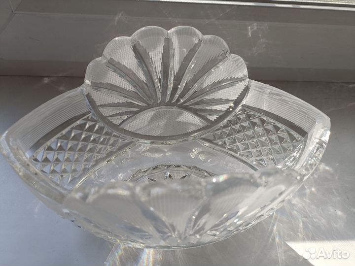 Салатница ладья хрусталь