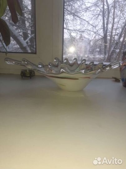 Ваза для фруктов стекло СССР