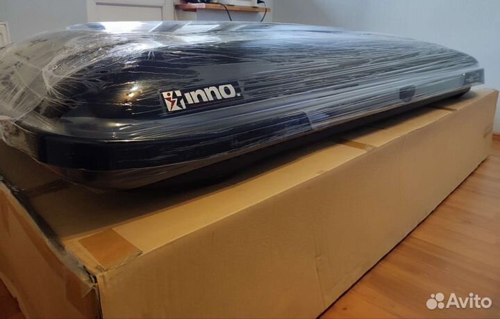 Автобокс на крышу Inno Roof box 55 черный глянец