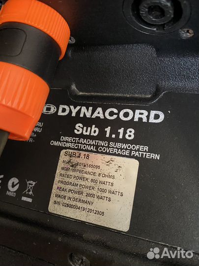 Колонки dynacord c12.2