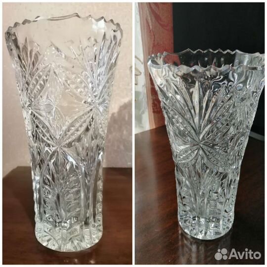 Ваза для цветов хрусталь. СССР