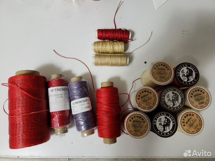 Нитки полиэстеровые вощеные (набор)