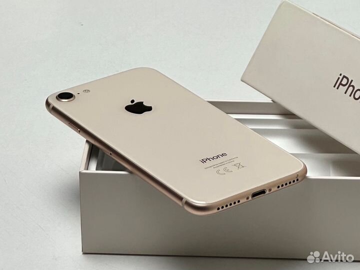 iPhone 8, 256гб, gold, sim, АКБ 100%