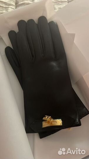 Перчатки женские Hermes Kelli gold