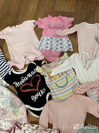Вещи на девочку пакетом 68 74 размер
