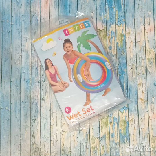 Надувной круг Intex 91 см, 9+, новый