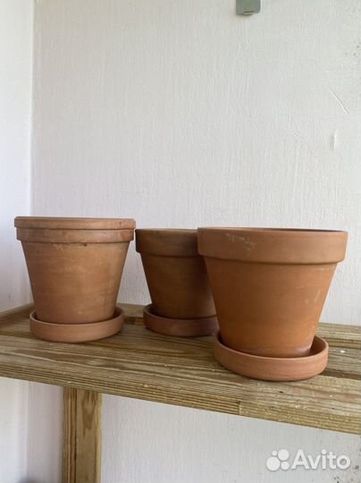 Керамические горшки для цветов бу